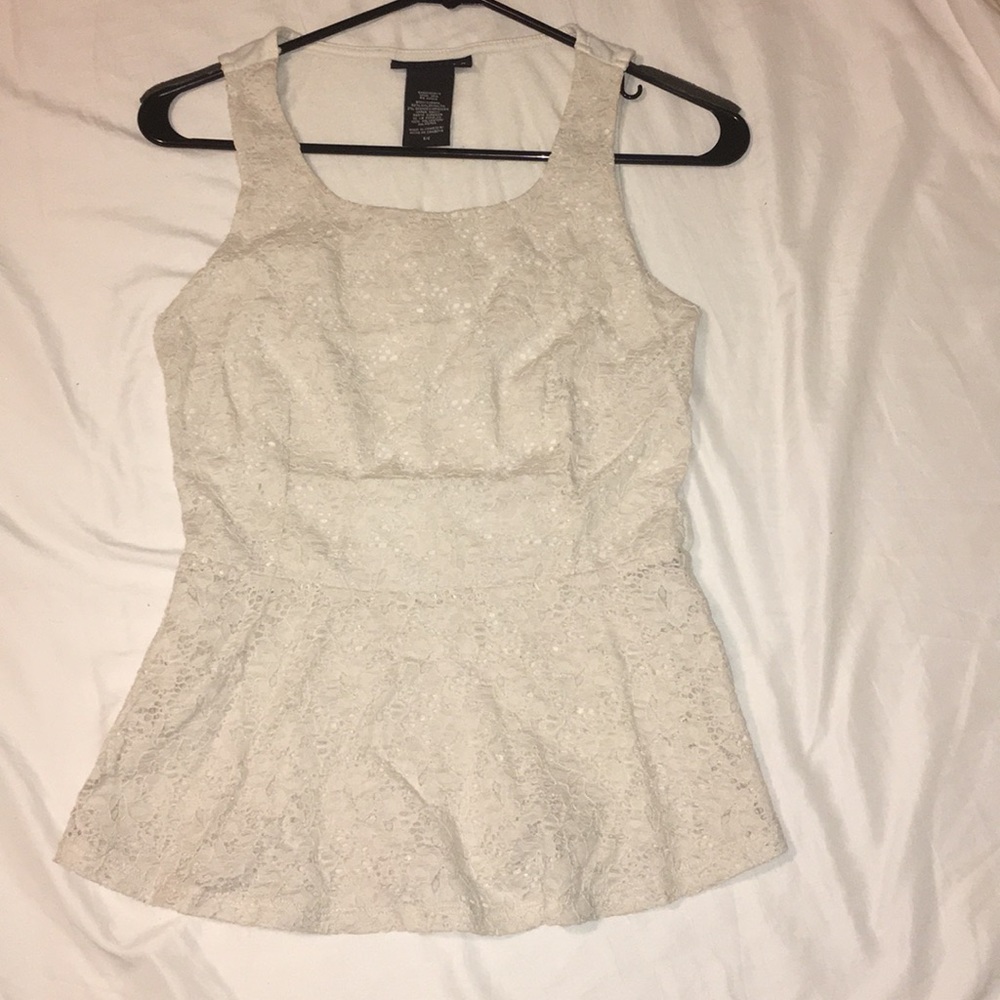 White crochet lace top
